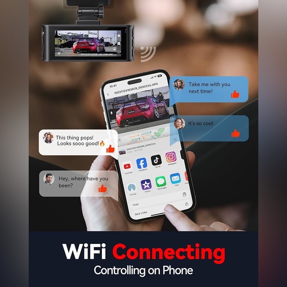 REDTIGER F7N 4K Dual Dash Cam with 64GB Card - Picture 3 of 6